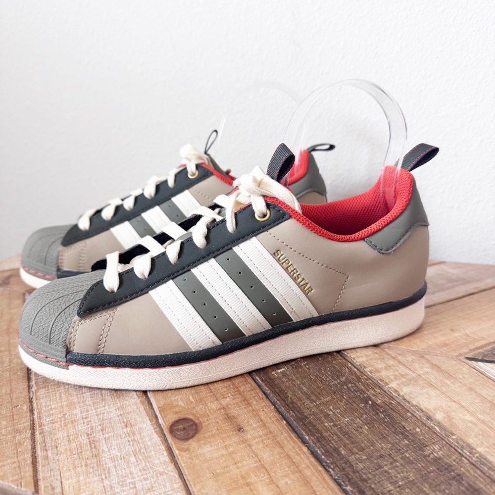 adidas Superstar Rattan Cream Sneakers - Picture 3 of 13